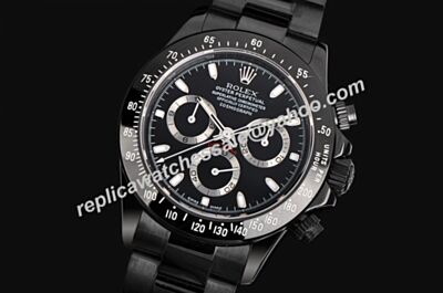 Replica Rolex Daytona Black Steel Male Chronograph LLS344 Timing Tool Video