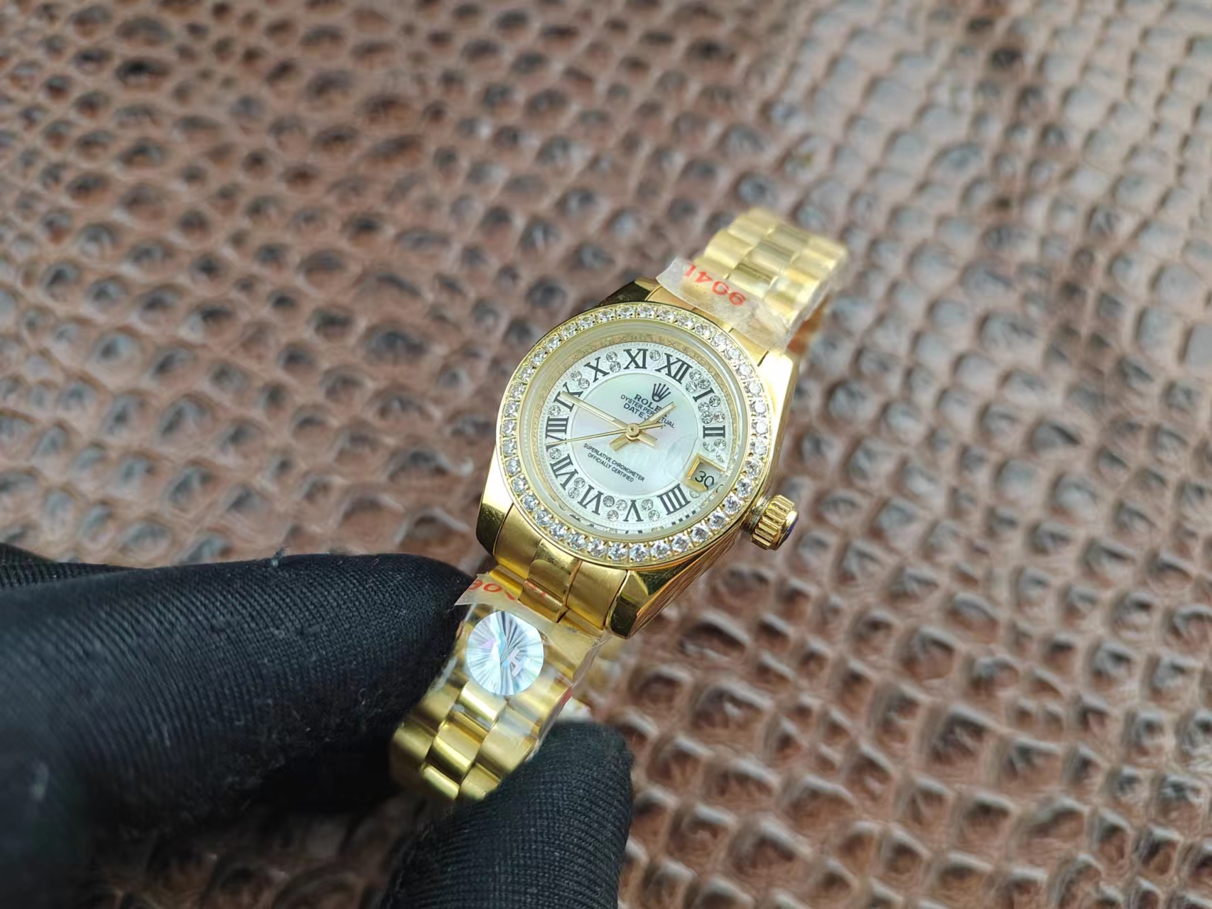 Fake Rolex Datejust Pearlmaster 81298 Diamonds Bezel Roman Scale Women's Rose Gold RDJ060 Chronomat Video