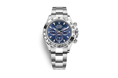 Top Version Rolex Cosmograph Daytona Blue Dial Oystersteel Strap Tachymeter Bezel Sapphire Crystal Glass Mirror Watch  M116509-0055