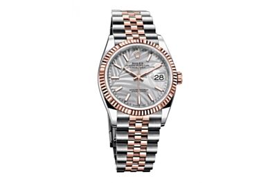 Ladies New Rolex Datejust Series 316 Stainless Steel Strap Palm Leaf Pattern Dial Multicolor Optional Watch 