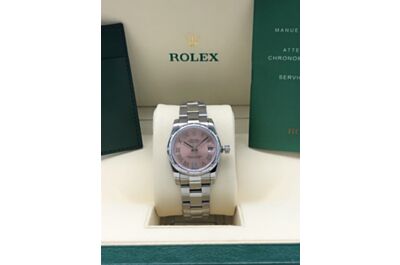 Rolex Datejust Classic Roman Diamond Hour Markers Silver Stainless Steel Strap Women'S Watch