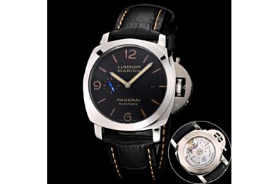 Panerai Luminor Marina Classic Black Dial Stainless Steel Case Date Small Seconds Watch