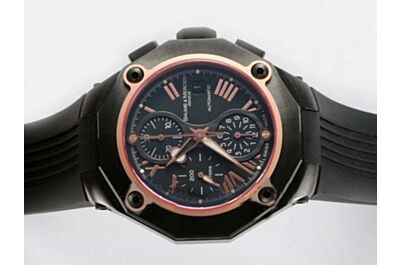 Swiss Baume & Mercier Riveria Discontinued Chronometer MOA08724 Date Carbon Black Watch Rep BM001