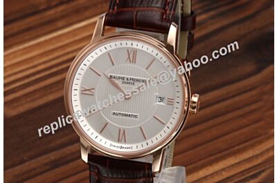 Baume&Mercier Classima Automatic MOA10037 Men's 39mm Brown Leather Watch Rep BM019