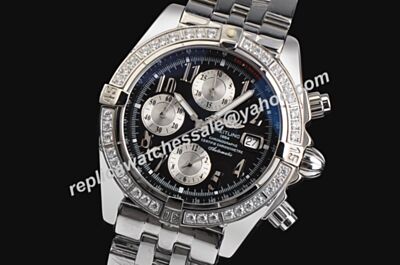 Breitling Chronomat 44mnm Tachymeter Bezel Diamond Date Swiss Males Watch BNL112