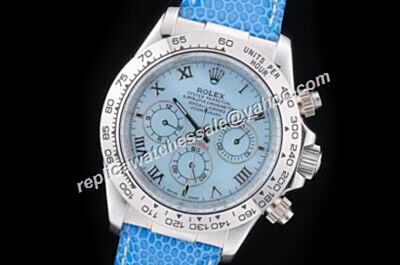 Amazing Brand New Ladies Rolex Ref 116519 Blue Dial Daytona Stainless Steel Watch 