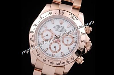Awesome Rolex 1992 Ref 116505 40mm White Dial Daytona 18kt Rose Gold Watch 