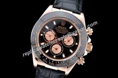 Dependable Performance Rolex Ref 116515LN Daytone Stainless Steel Black Index Dial Gold Hands Watch