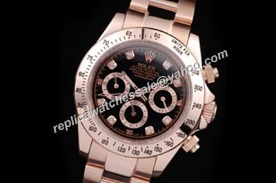  Rolex Cosmograph Daytona 18k Rose Gold Stainless Steel Black Dial Watch