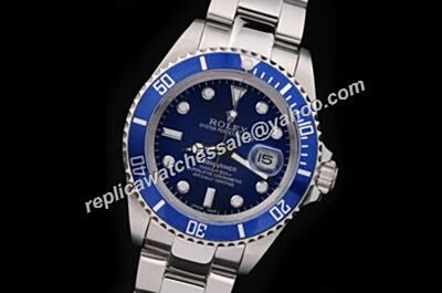 Rolex Swiss Movement 116619LB Date Blue Ceramic Submariner Dive Watch RSUB001