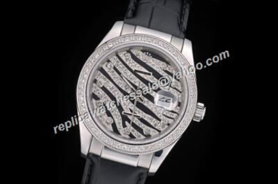 Swiss  Rolex 116610 Datejust Diamond Silver Hands Watch RDJ001