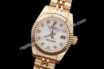 Rolex Datejust Ladies Swiss Movement  Diamond Superlative White Watch 