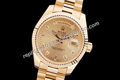 Rolex 118238A-83208 Day-Date Vintage Diamond  Markers Gold  Men's Watch