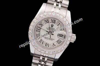 Swiss Made Rolex Lady Datejust Pearlmaster Oyster Superlative Clone White Watch