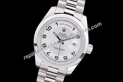 Rolex Vintage 118206 Platinum 18KT White Gold Daydate Black Hand Watch