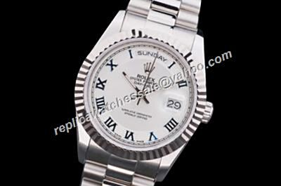 Rolex 36MM 118239 Oro Amarillo Day-Date Blue Roman Markers Duplicated Crystal Watch