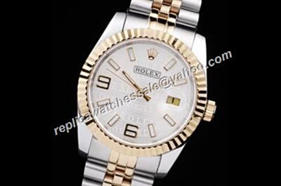 Rolex 36MM Oro Amarillo Date JUST Automatic Movement Crystal Anti-Scratch Watch 