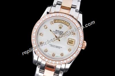 Rolex 18948-72748TRIDOR-8R2B Pearlmaster Diamonds Bezel Automatic Day-Date Watch