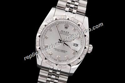 Swiss Made Rolex Datejust Diamond White Auto Watch  