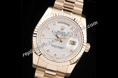 Rolex 118238 Diamond Swiss Made Day Date Yellow Gold 18k SS Watch RDD004