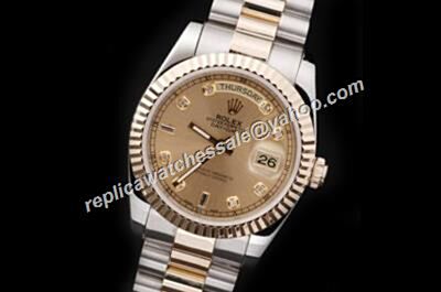 Rolex 36MM Swiss Made Day-Date Vintage Diamond 18KT Gold Watch RDD028