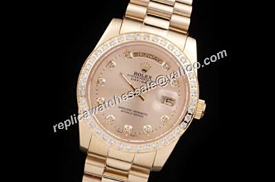 Rolex 218348-83218 Diamonds Pearlmaster Gold Dial President Oyster Day-Date Watch 