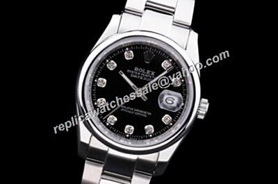 Nice Price  Rolex Datejust Diamond Chronometer Mens Black Watch