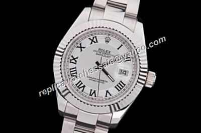  Rolex Datejust Roman Oyster Precio Silver Face Steel Watch 