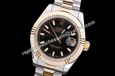 Rolex Datejust Ref 126333 Oyster Perpetual Mens Black Face Watch 