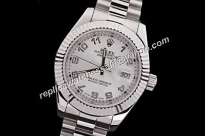 Luxury Rolex Oyster Perpetual Datejust  Silver  40mm Watch USA 