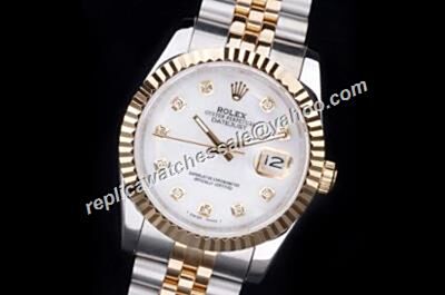 2017 Rolex Datejust Oyster Perpetual Diamond Superlative Chronometer White Watch