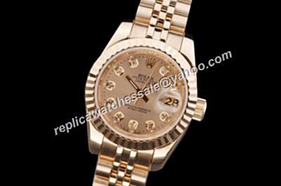 Luxury Rolex Datejust 116238 All Gold Oyster Perpetual Diamond Ladies Watch