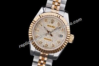 New Birmingham Rolex Diamond Datejust White 2-Tone Steel Watch