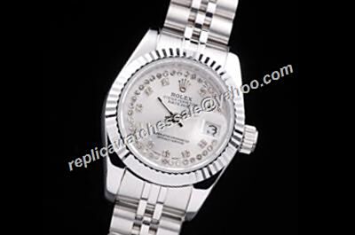New women's Rolex Datejust Precio Oyster 26mm White Dial Watch 