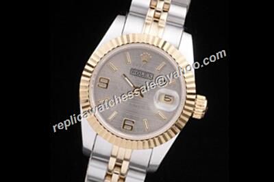 Rolex Datejust Precio 116233 Grey Face Gold Bezel Watch