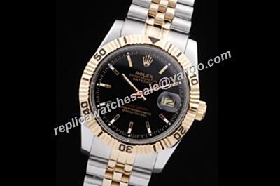 Rolex 116263 Turn-O-Graph Prezzo Del Black Dial 36mm Men's Watch 