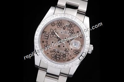 Rolex Pearlmaster Datejust Brown Special Floral Motif Preis Diamond Watch