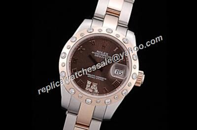 Ladies Rolex Pearlmasterl Diamond  Datejust M178341 Prezzo Brown Watch