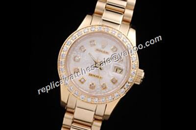  Rolex Diamond Datejust Pearlmaster 116243 ladies London White Watch 
