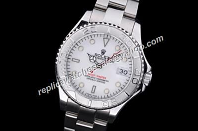 Rolex Oyster 168622-78750 Yacht-master White Gold Red Hand Watch