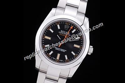 Reliable Performance Swiss Rolex Oyster Milgauss116400GV Black Dial Auto Watch 