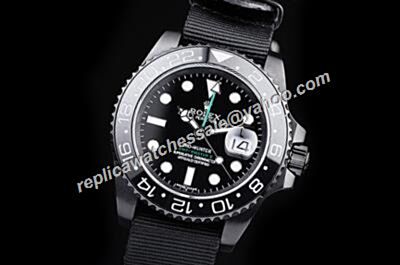 Extravagant Swiss Rolex Ref 16713 GMT-Master II All Black Pro-Hunter Watch 