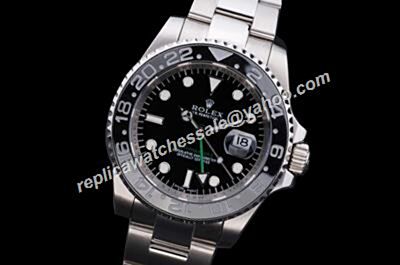 Professional Rolex Ceramic GMT-Master II Date Green Hand Ss Bracelet Watch 