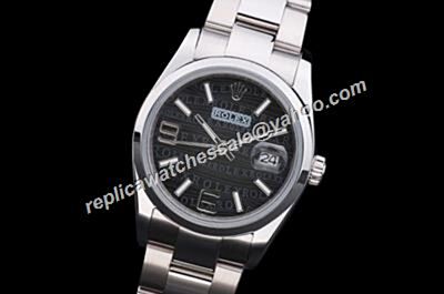 Classic Black Dial Ref 177200 Mens Date Rolex Oyster Perpetual Watch