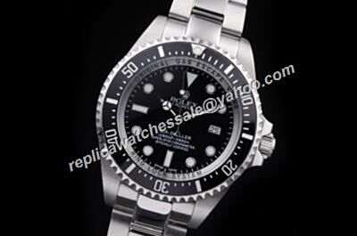 Showy Rolex New Deepsea Sea-Dweller Steel Ceramic 44mm Black Watch