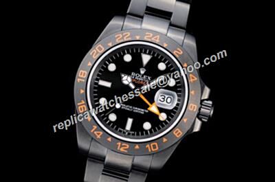 Stylish Brilliant Rolex Explorer Ii Pro-Hunter Limited 16570 Black Dial Steel 40mm Watch 
