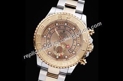 Rolex YACHT-MASTER II  Mens Steel Gold Red Hand Watch 