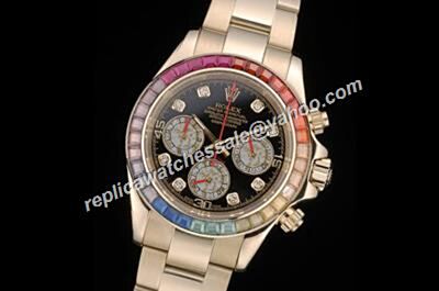 Rolex Daytona winner 24 1992 Rainbow Crystals Bezel Diamond Watch  