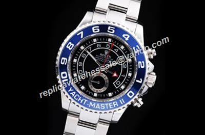 Mens Blue Bezel Rolex Watch Collection Yacht-Master II Steel Date Watch 