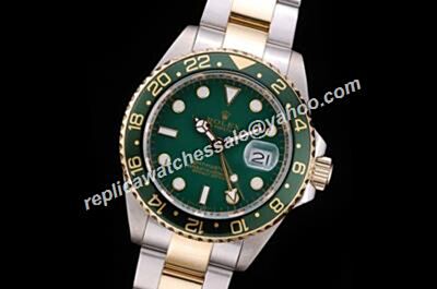 Awesome Rolex GMT-Master 116718-LN-78208  Steel Green Face Mens Ttaveling Watch